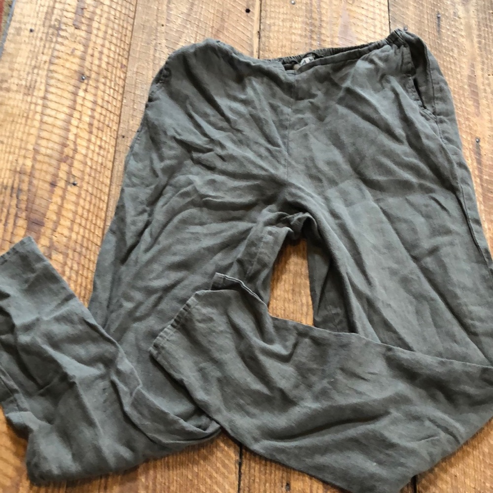 Flax linen pants size P (4-6)